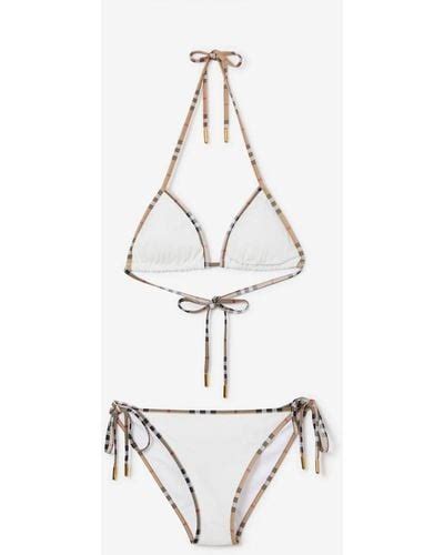 white burberry|white Burberry bikini.